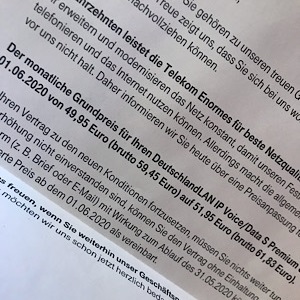Telekom erhöht die Preise 2020
