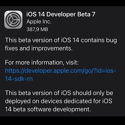 iOS 14 Beta 7