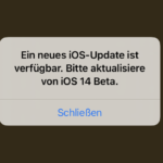 Ein neues iOS Update ist verfügbar. Bitte aktualisiere von iOS 14 Beta