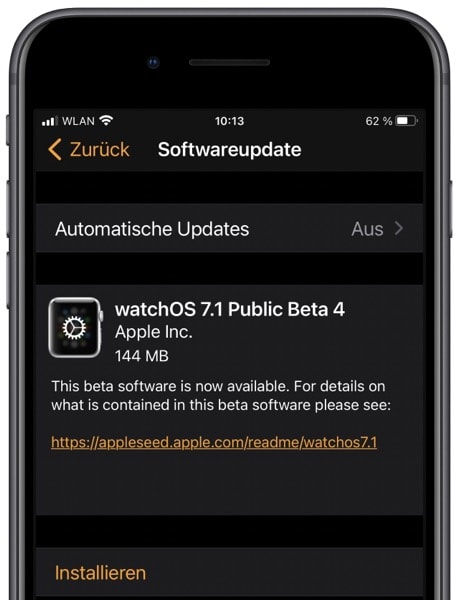 watchOS 7.1 Beta 4