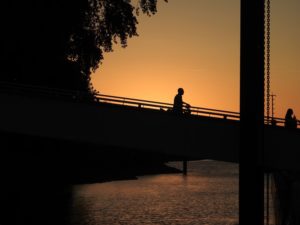Hamburg Finkenwerder Sonnenuntergang