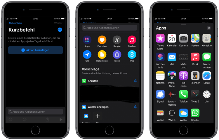 Apple iOS: Anruf-Kurzbefehl erstellen und auf den Homescreen legen