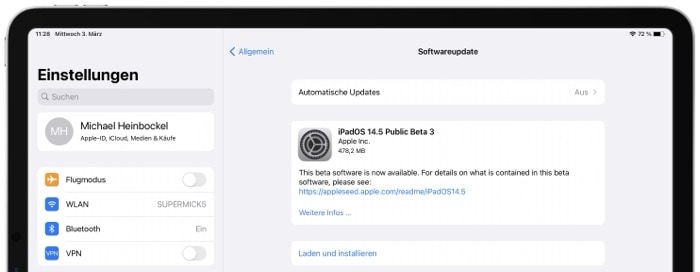 iPadOS 14.5 Public Beta 3