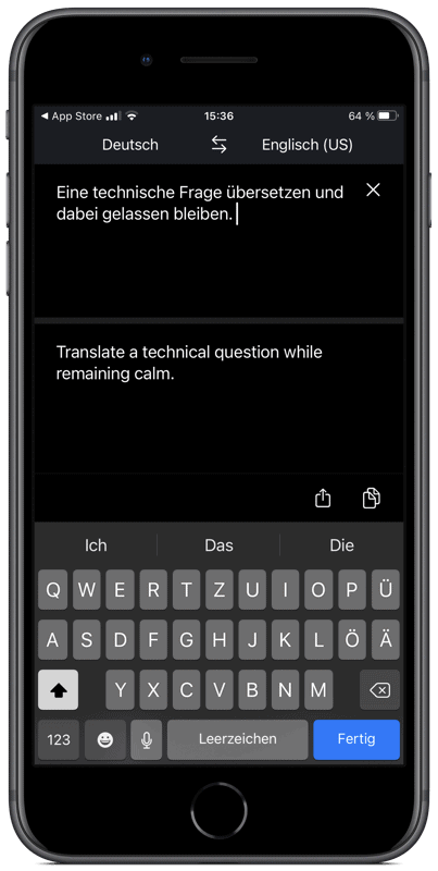 Deepl Übersetzer Screen