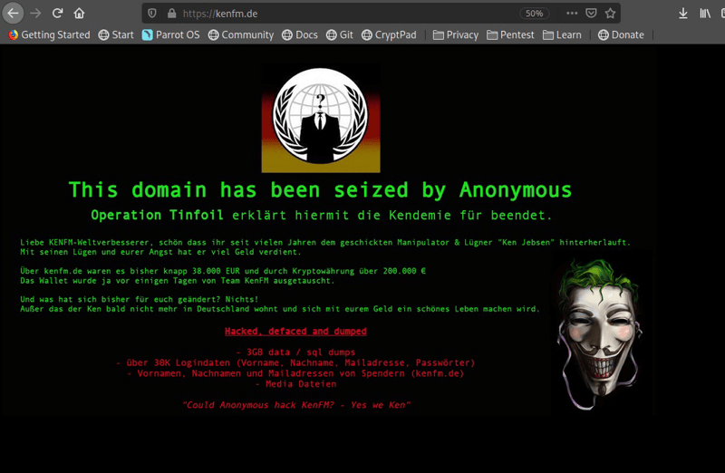 This domain has been seized by Anonymous