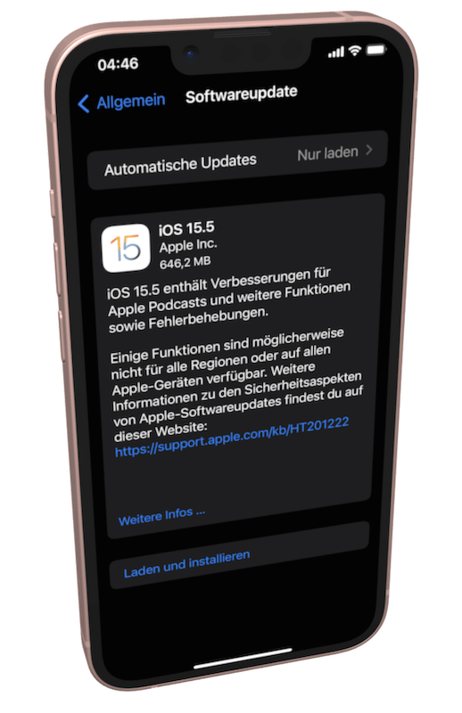 iOS 15.5 Softwareupdate